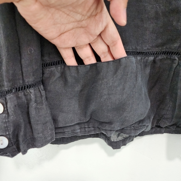 Kleen Women's 100% Linen Button Front Peplum Jacket Lagenlook - L - Picture 5 of 7